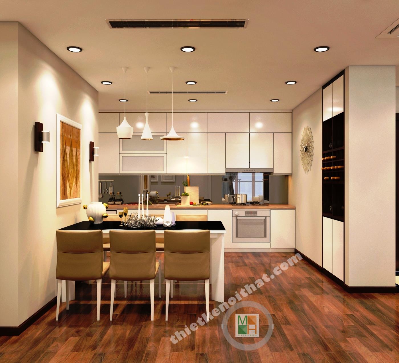 Thi công căn hộ hiện đại nhà anh Thắng tại Mandarin Garden Hòa Phát